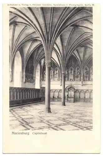 AK, Marienburg Westpr., Malbork, Die Marienburg, Capitelsaal, um 1912