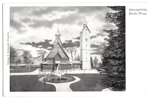 AK, Riesengebirge, Kirche Wang, um 1904