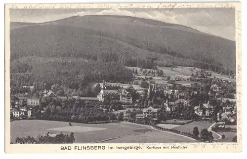 AK, Bad Flinsberg Isergeb., Świeradów-Zdrój, Kurhaus mit Heufuder, 1924