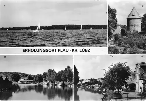 AK, Plau Kr. Lübz, vier Abb., 1984