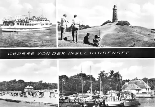AK, Insel Hiddensee, Gruß von der Insel Hiddensee, vier Abb., 1977