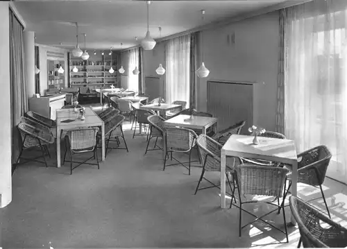 AK, Neustadt Sa., HO-Café "Wochenpost", Lese-Café, I. Etage, 1970