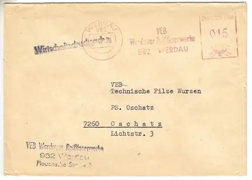 AFS, VEB Werdauer Reißfaserwerke, 962 Werdau, o Werdau, 962, 27.11.80