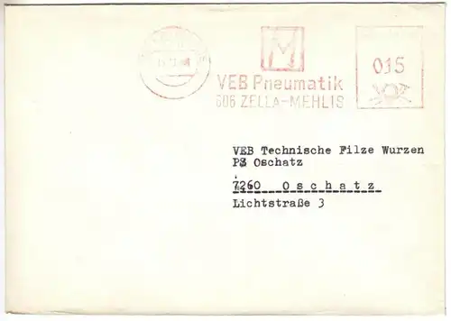 AFS, VEB Pneumatik, 606 Zella-Mehlis, o Zella-Mehlis, 606, 18.11....