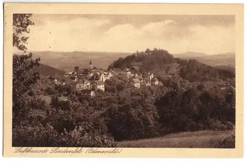 AK, Lindenfels Odenwald, Gesamtansicht, 1924