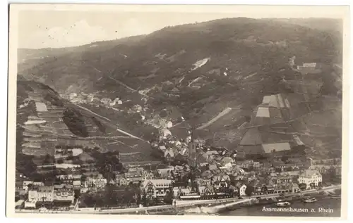 AK, Assmannshausen, Luftbildansicht, 1929