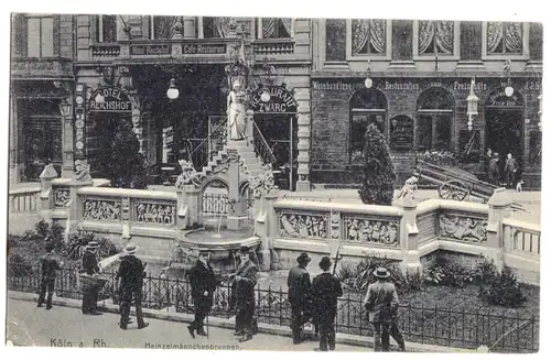 AK, Köln, Heinzelmännchenbrunnen, belebt, um 1914