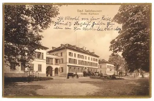AK, Bad Salzhausen, Hotel Kurhaus, 1925