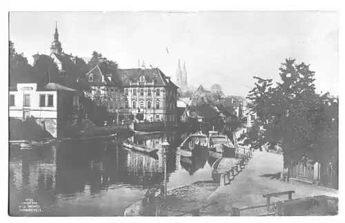 AK, Bamberg, Concordia, Wasseransicht mit angrenzenden Gebäuden, um 1913