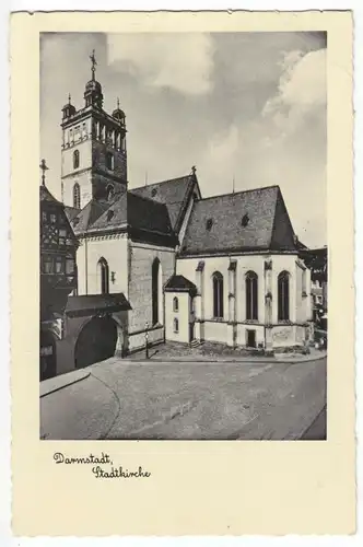 AK, Darmstadt, Stadtkirche, 1936