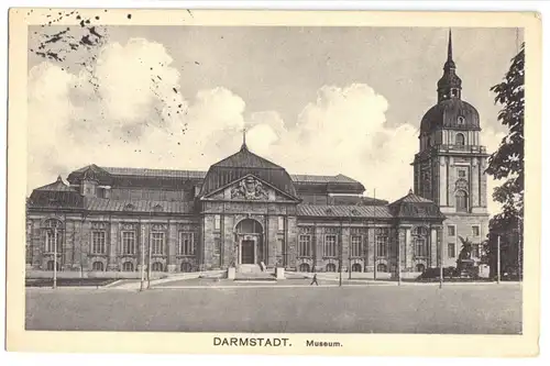 AK, Darmstadt, Museum, 1916