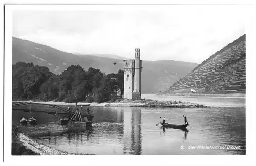 AK, Bingen, Der Mäuseturm, um 1938