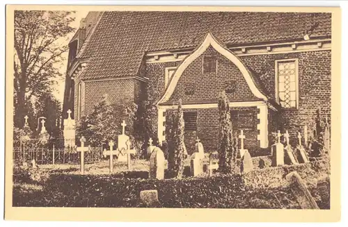 AK, Barkau Ostholstein, Kirche und Kirchhof, um 1928