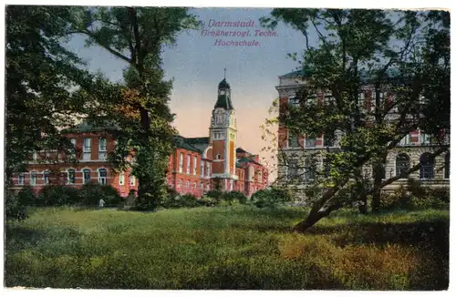 AK, Darmstadt, Großherzogl. Techn. Hochschule, um 1915