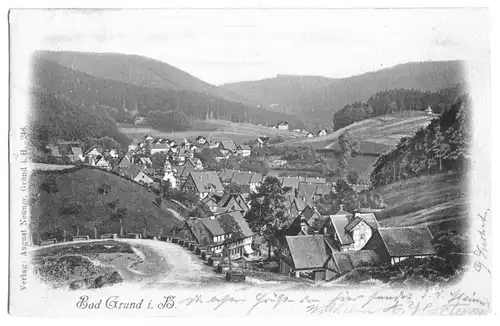 AK, Bad Grund im Harz, Teilansicht, Lichtdruck, 1901