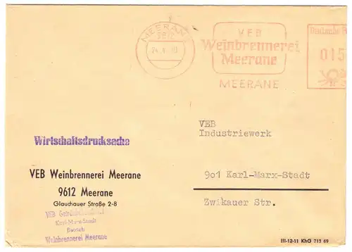 AFS, VEB Weinbrennerei Meerane, o Meerane, 9612, 24.4.70