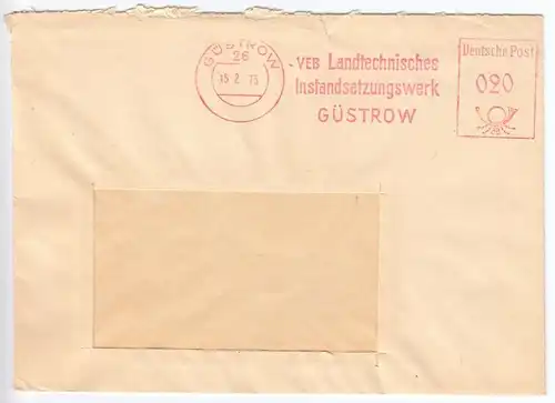 AFS, VEB Landtechnisches Instandsetzungswerk Güstrow, o Güstrow, 26, 15.2.73