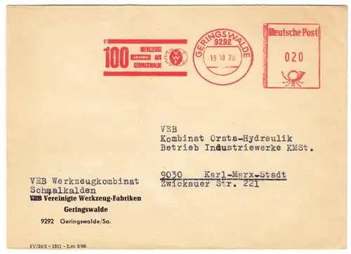 AFS, 100 Jahre Werkzeuge aus Geringswalde, o Geringswalde, 9292, 19.10.70