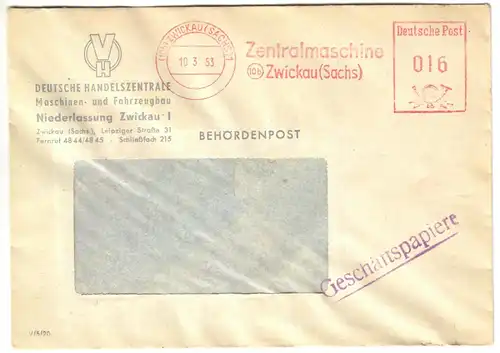 AFS, Zentralmaschine, (10b) Zwickau (Sachs), o (10b) Zwickau (Sachs) 1, 10.3.53