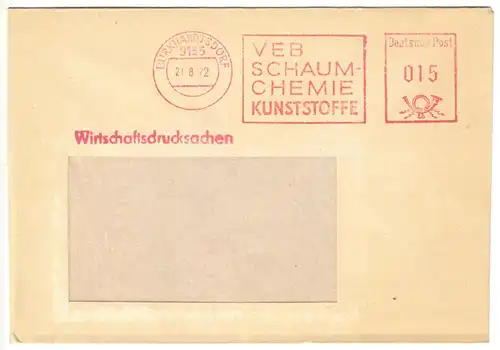 AFS, VEB Schaumchemie Kunststoffe, o Burkhardtsdorf, 9135, 21.9.72