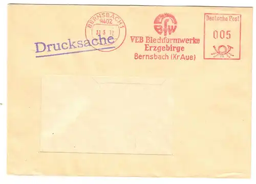 AFS, VEB Blechformwerke Erzgebirge, Bernsbach, o Bernsbach 1, 9402, 31.3.72