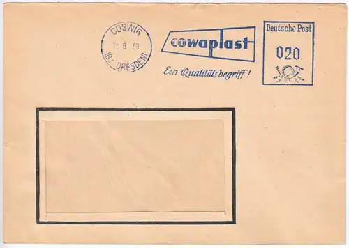 AFS, cowaplast Ein Qualitätsbegriff!, o Coswig (Bz. Dresden), 29.6.59