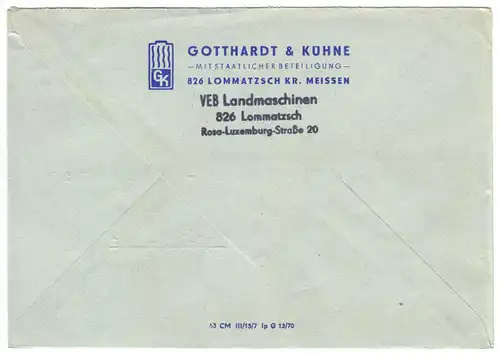 AFS, Fa. Gotthardt & Kühne, o Lommatzsch, 826, 13.8.73