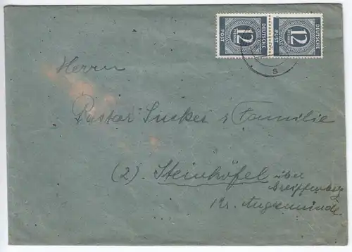 Bedarfsbrief, Mi-Nr. Einheit 920, MeF, o Berlin-...., 21.3.47
