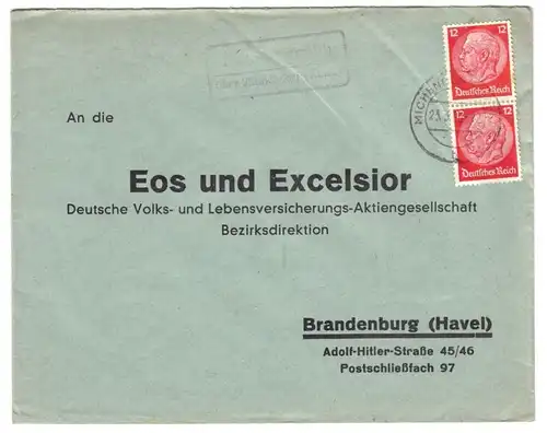 Landpoststempel, Poststelle II, Altlangerwisch über Michendorf (Mark), 23.3.38