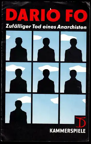Theaterprogramm, Kammerspiele des DT Berlin, Dario Fo, Zufälliger Tod ..., 1984