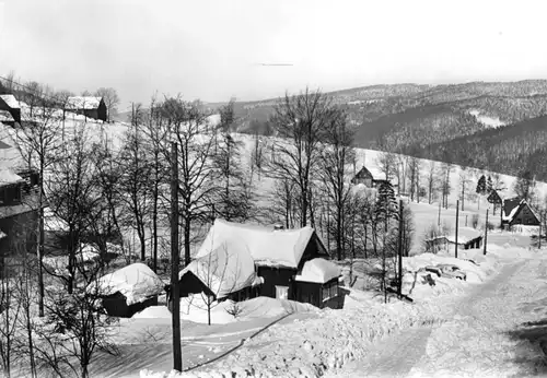 AK, Holzhau Osterzgeb., winterliche Teilansicht , 1978