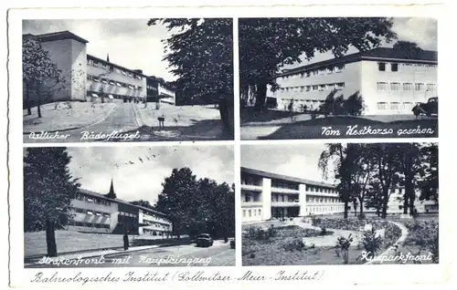 AK, Bad Oeynhausen, Balneologisches Institut, vier Abb., 1957