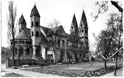 AK, Koblenz am Rhein, St. Kastorkirche, um 1960
