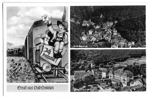 AK, Bad Bertrich, Gruß aus Bad Bertrich, drei Abb., 1953