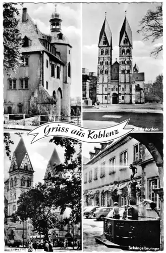 AK, Koblenz, vier Abb., 1959