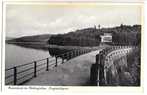 AK, Marienheide im Oberbergischen, Lingesetalsperre, 1954