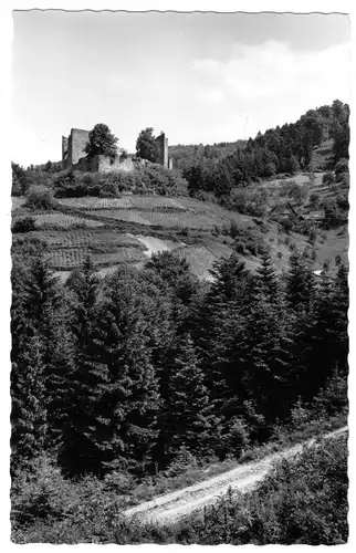 AK, Oberkirch im Renchtal, Ruine Schaumburg, um 1966