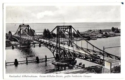 AK, Wilhelmshaven, Kaiser-Wilhelm-Brücke, 1960