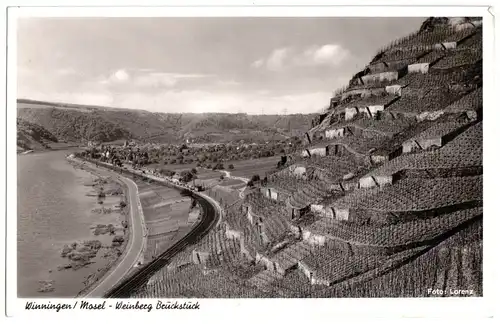 AK, Winningen Mosel, Weinberg Brückstück, 1958