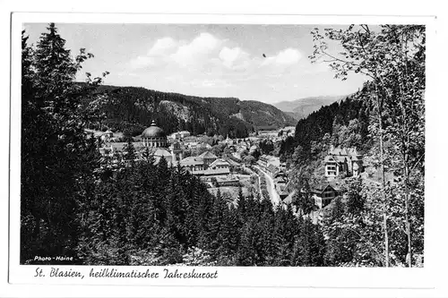 AK, St. Blasien Schwarzw., Teilansicht, um 1940