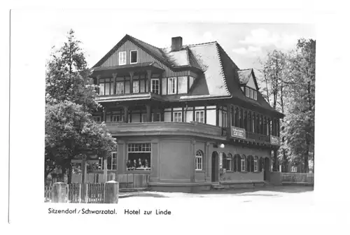 AK, Sitzendorf Schwarzatal, Hotel zur Linde, 1953