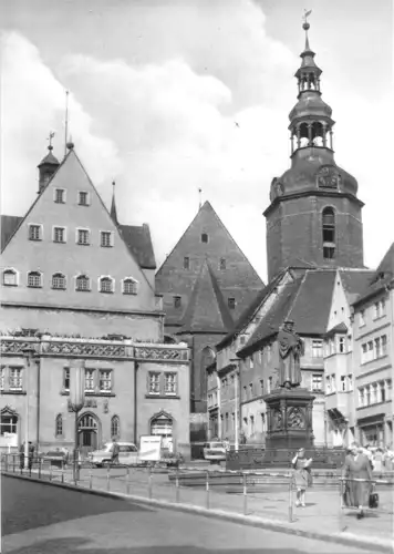 AK, Lutherstadt Eisleben, Rathaus und Lutherdenkmal, 1967