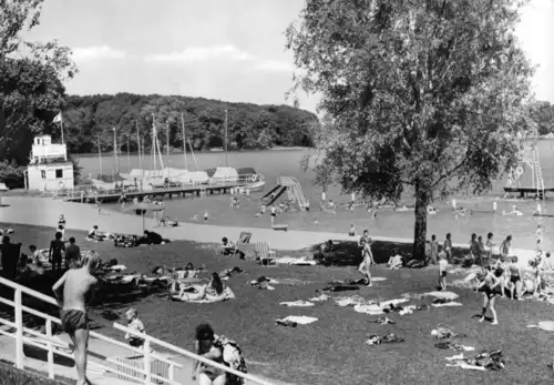 AK, Templin, Strandbad, belebt, 1973