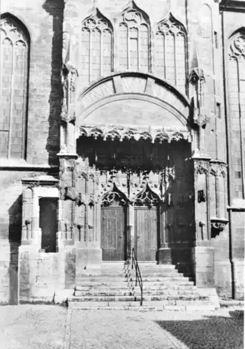 AK, Jena, Stadtkirche St. Michael, Brautportal, 1969