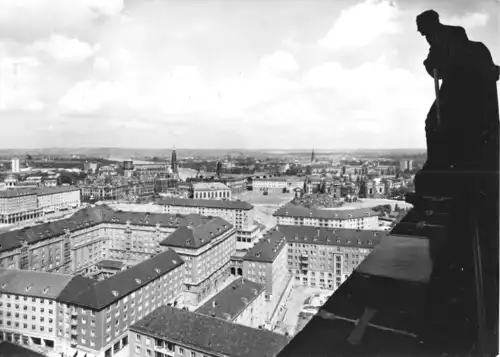 AK, Dresden, Blick vom Rathausturm, 1966