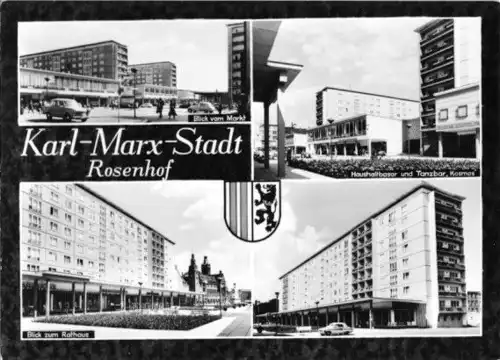 AK, Karl-Marx-Stadt, vier Abb., Rosenhof, 1968