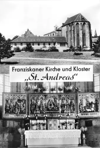 AK, Halberstadt, Franziskaner Kirche und Kloster "St. Andreas", zwei Abb., 1976