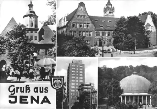 AK, Jena, Gruß aus Jena, vier Abb., 1972