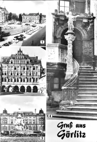 AK, Görlitz, vier Abb., 1975