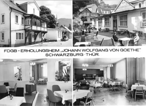 AK, Schwarzburg Thür., Erholungsheim "Johann Wolfgang von Goethe", vier Abb.